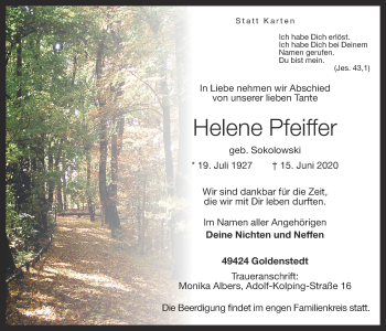 Anzeige von Helene Pfeiffer von OM-Medien