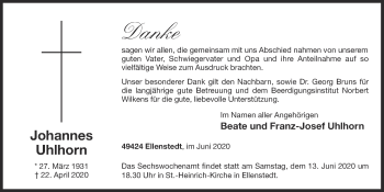 Anzeige von Johannes Uhlhorn von OM-Medien