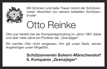 Anzeige von Otto Reinke von OM-Medien