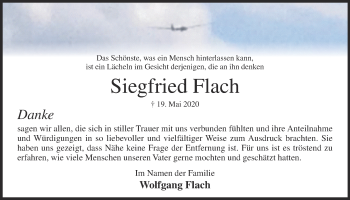 Anzeige von Siegfried Flach von OM-Medien