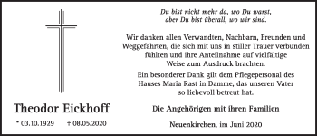 Anzeige von Theodor Eickhoff von OM-Medien