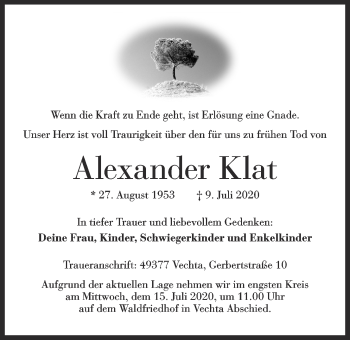 Anzeige von Alexander Klat von OM-Medien