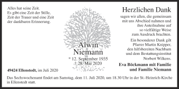 Anzeige von Alwin Niemann von OM-Medien