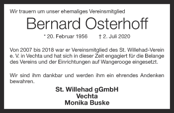 Anzeige von Bernard Osterhoff von OM-Medien