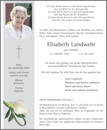 Anzeige von Elisabeth Landwehr von OM-Medien