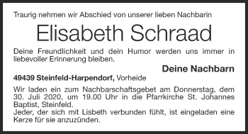Anzeige von Elisabeth Schraad von OM-Medien