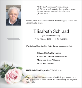 Anzeige von Elisabeth Schraad von OM-Medien