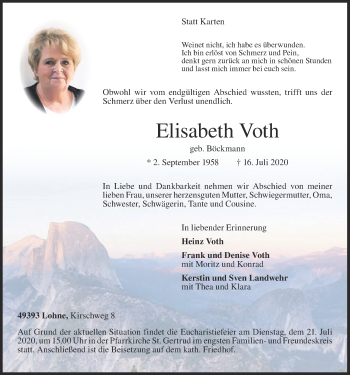 Anzeige von Elisabeth Voth von OM-Medien