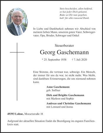 Anzeige von Georg Gaschemann von OM-Medien