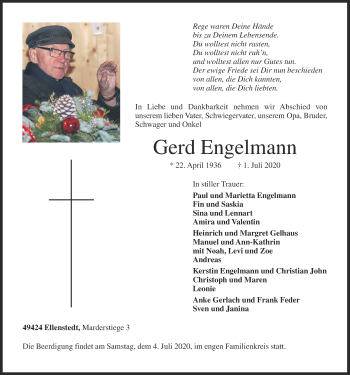 Anzeige von Gerd Engelmann von OM-Medien