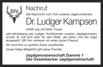 Anzeige von Ludger Kampsen von OM-Medien