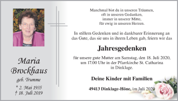 Anzeige von Maria Brockhaus von OM-Medien