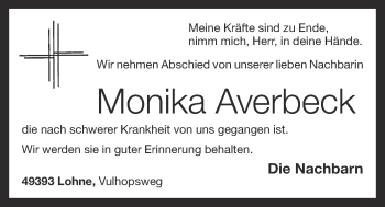 Anzeige von Monika Averbeck von OM-Medien