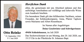 Anzeige von Otto Reinke von OM-Medien