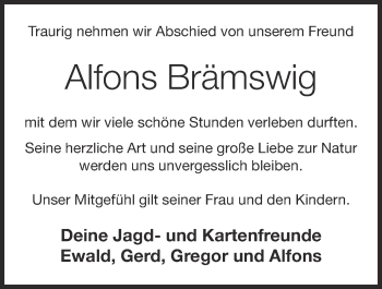 Anzeige von Alfons Brämswig von OM-Medien