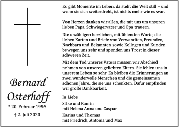 Anzeige von Bernard Osterhoff von OM-Medien