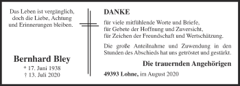 Anzeige von Bernhard Bley von OM-Medien
