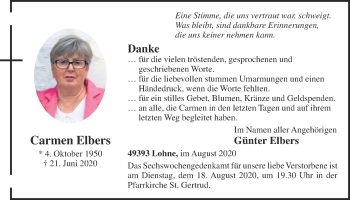 Anzeige von Carmen Elbers von OM-Medien