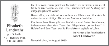 Anzeige von Elisabeth Landwehr von OM-Medien
