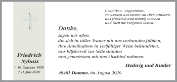 Anzeige von Friedrich Nyhuis von OM-Medien