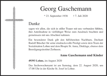 Anzeige von Georg Gaschemann von OM-Medien