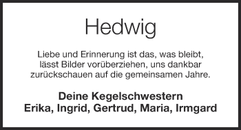 Anzeige von Hedwig Lammers von OM-Medien