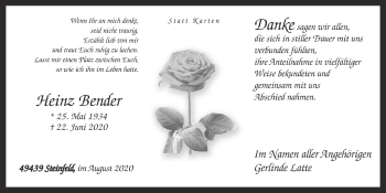 Anzeige von Heinz Bender von OM-Medien