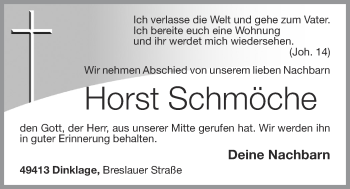 Anzeige von Horst Schmöche von OM-Medien
