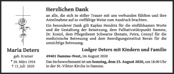 Anzeige von Maria Deters von OM-Medien
