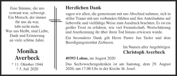 Anzeige von Monika Averbeck von OM-Medien
