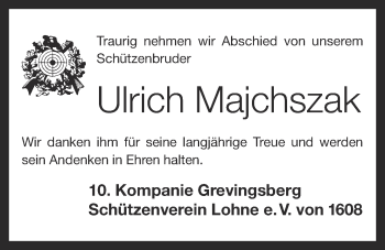 Anzeige von Ulrich Majchszak von OM-Medien