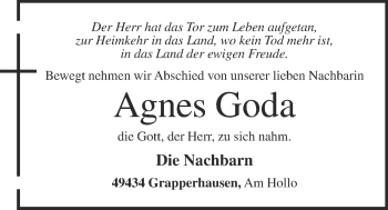 Anzeige von Agnes Goda von OM-Medien
