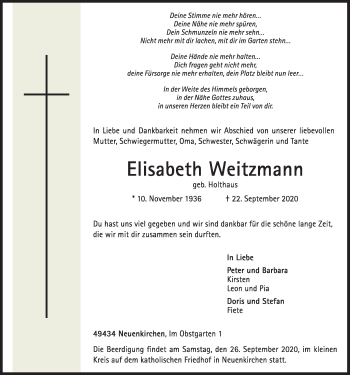 Anzeige von Elisabeth Weitzmann von OM-Medien