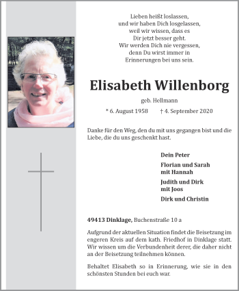 Anzeige von Elisabeth Willenborg von OM-Medien