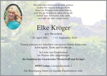 Anzeige von Elke Kröger von OM-Medien