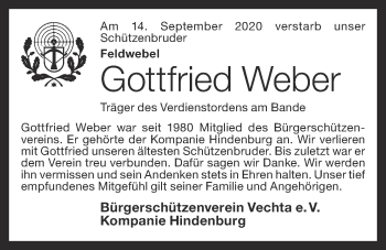 Anzeige von Gottfried Weber von OM-Medien