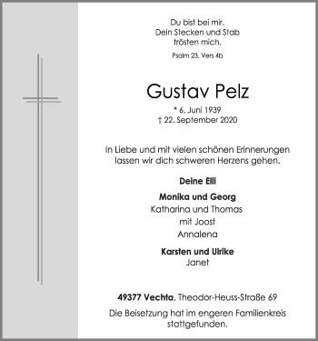 Anzeige von Gustav Pelz von OM-Medien