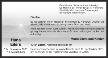 Anzeige von Hans Eilers von OM-Medien