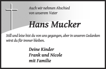 Anzeige von Hans Mucker von OM-Medien