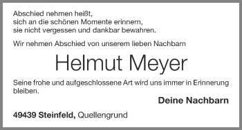 Anzeige von Helmut Meyer von OM-Medien