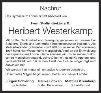 Anzeige von Heribert Westerkamp von OM-Medien