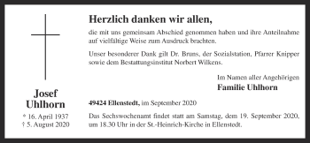 Anzeige von Josef Uhlhorn von OM-Medien
