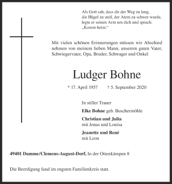 Anzeige von Ludger Bohne von OM-Medien
