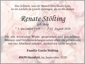 Anzeige von Renate Stölting von OM-Medien