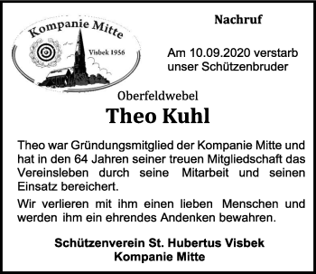 Anzeige von Theo Kuhl von OM-Medien