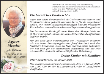 Anzeige von Agnes Menke von OM-Medien