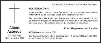 Anzeige von Albert Asbrede von OM-Medien