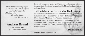 Anzeige von Andreas Brand von OM-Medien
