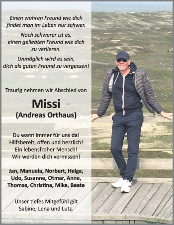 Anzeige von Andreas Orthaus von OM-Medien