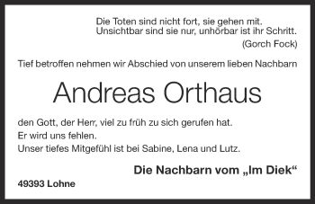 Anzeige von Andreas Orthaus von OM-Medien